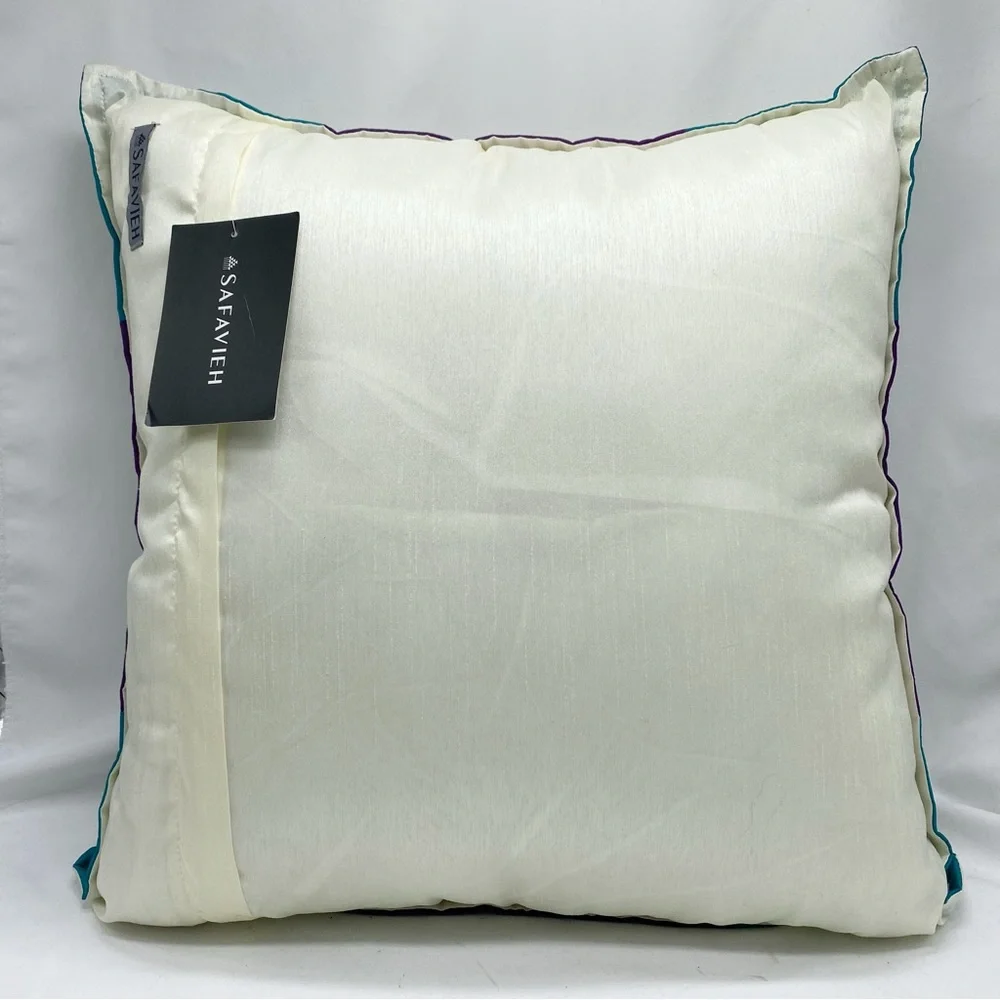 Safavieh Calycopis Goldenrod Abstract Floral Embroidered Pillows Set of 2 NEW